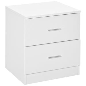 Table de chevet avec 2 tiroirs blanche