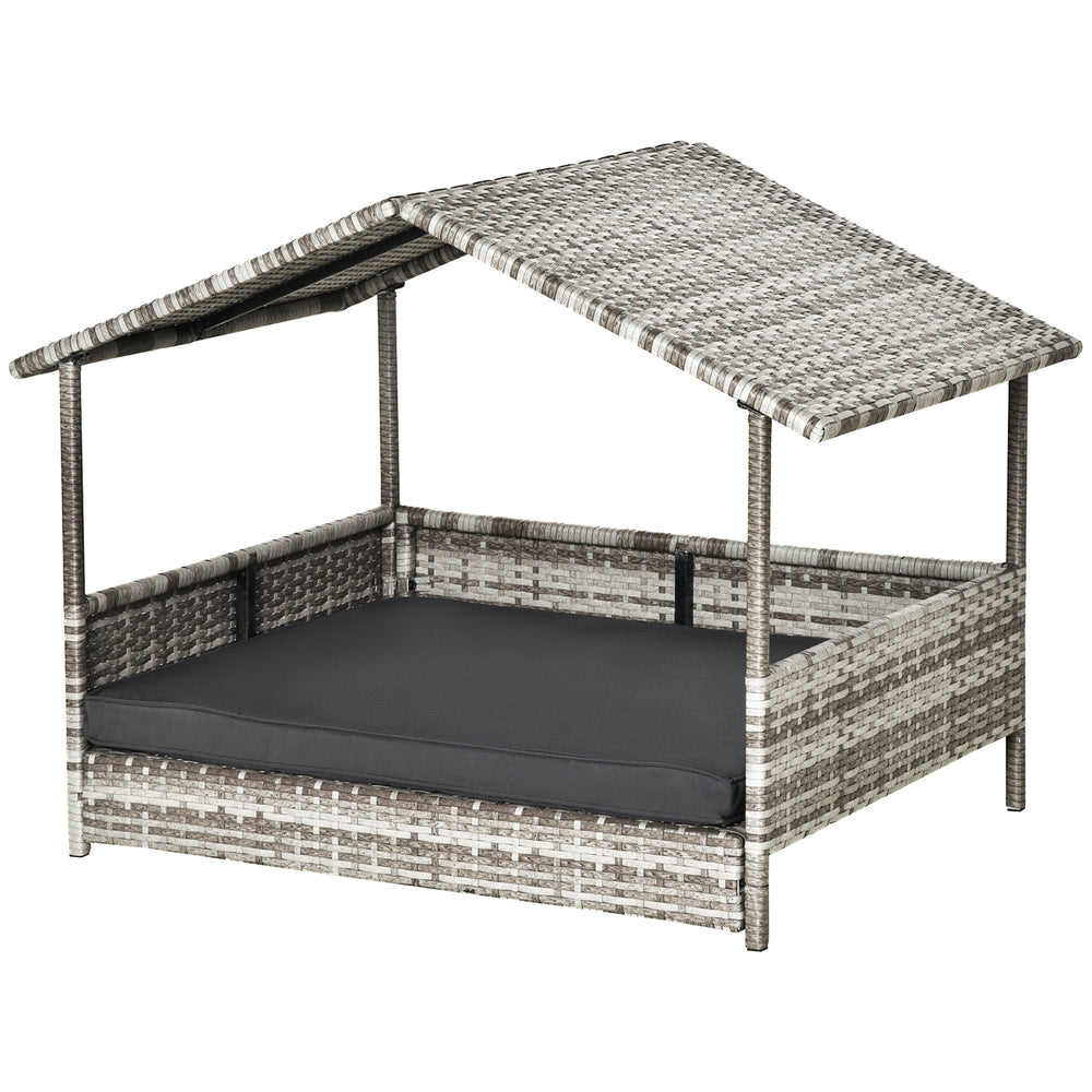 Lit pour chien en osier avec coussin