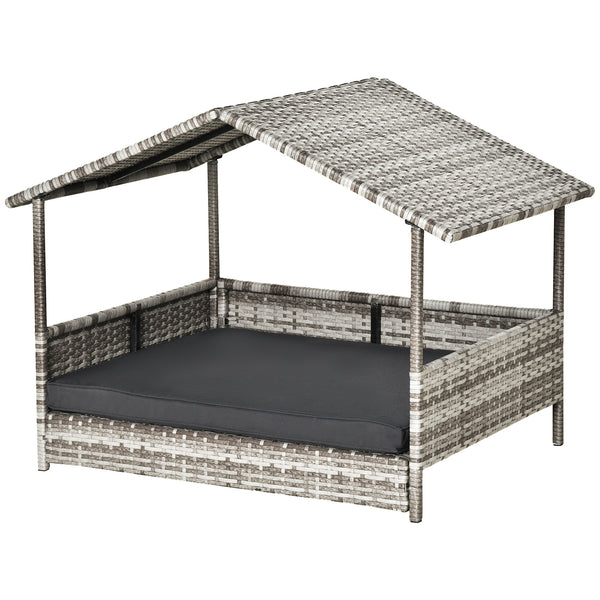 Lit pour chien en osier avec coussin