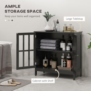Buffet de cuisine à 2 portes, meuble de rangement moderne, noir
