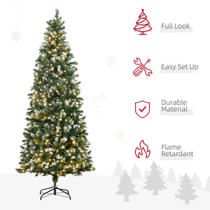 Sapins de Noël décoratif de 7,5 pieds pré-éclairé avec ouverture automatique