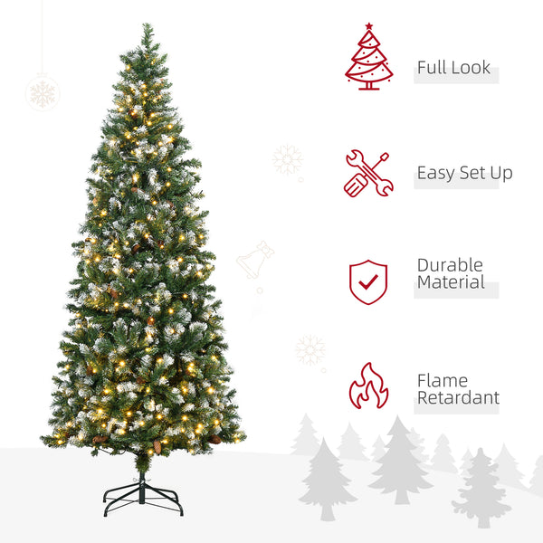 Sapins de Noël décoratif de 7,5 pieds pré-éclairé avec ouverture automatique