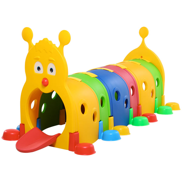 Tunnel en forme de chenille pour enfants de 3 à 6 ans, multicolore