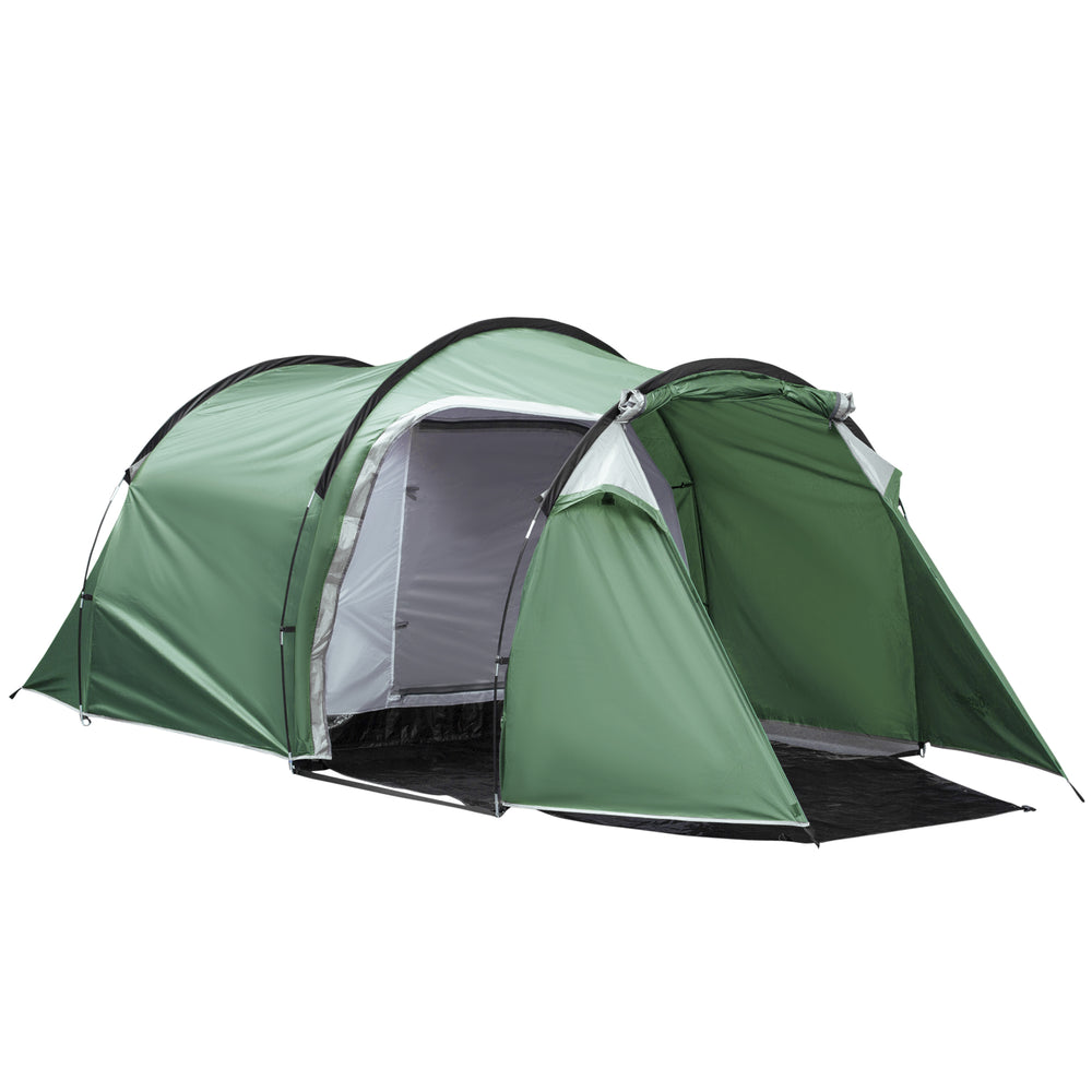 Tente de camping pop-up avec vestibule, imperméable, pour 2 à 3 personnes, vert foncé
