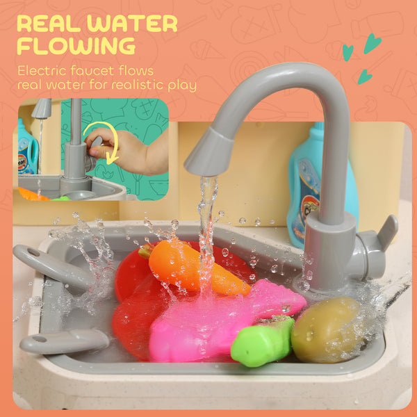 Cuisine pour enfant Qaba avec sons, lumières et accessoires, vert