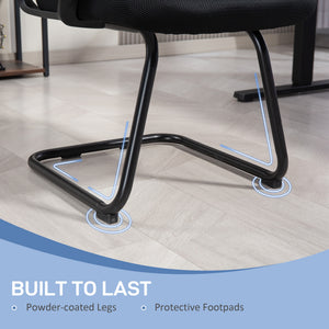 Chaise de bureau ergonomique sans roulettes, noire