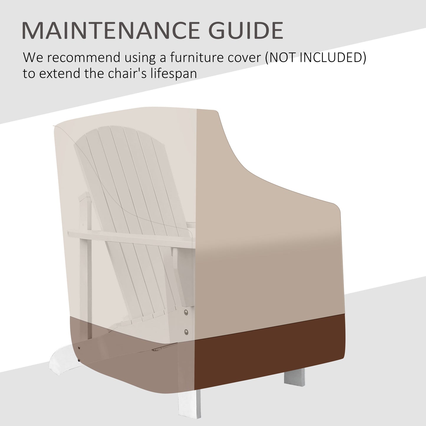 Chaise Adirondack classique Muskoka avec porte-gobelet, blanc