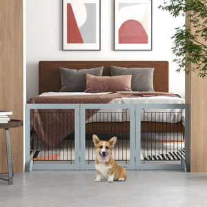 Freestanding Pet Gate, Grey
