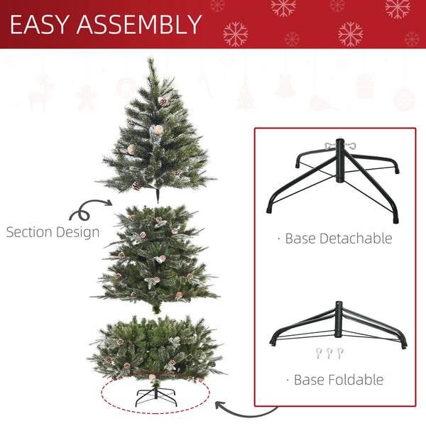 Sapin de Noël artificiel de 7 pieds avec ouverture automatique