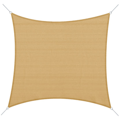 Voile d’ombrage rectangulaire extérieur – 9,8’ x 9,8’ avec sac de transport, sable