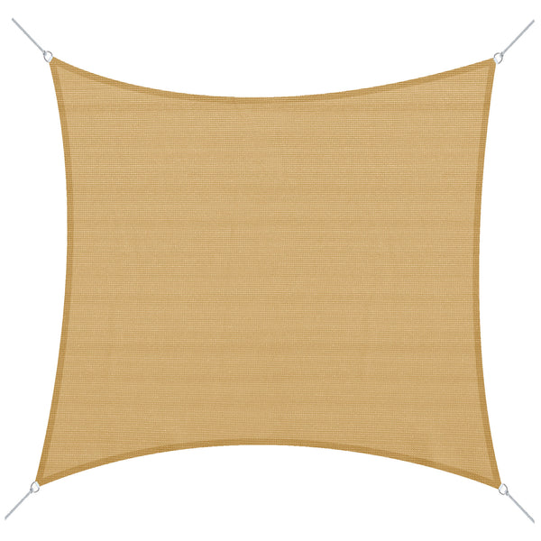Voile d’ombrage rectangulaire extérieur – 9,8’ x 9,8’ avec sac de transport, sable