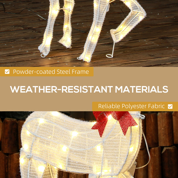Décoration de jardin en forme de renne lumineux