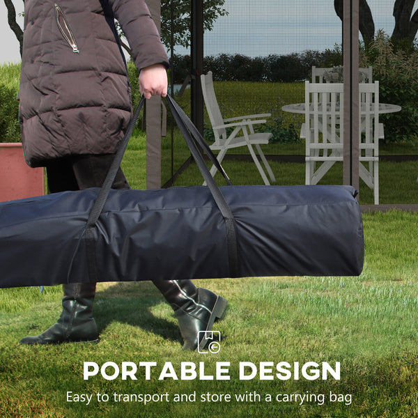 11 x 11 folding shelter with soft roof and carry bag, grey
