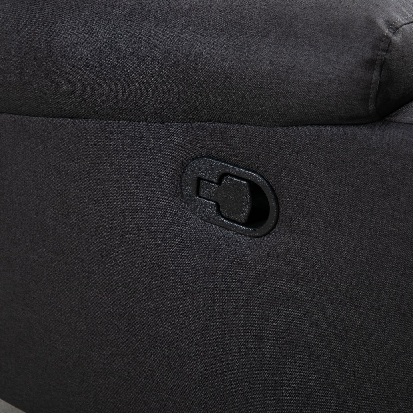 Fauteuil inclinable 2 places avec repose-pieds, gris foncé
