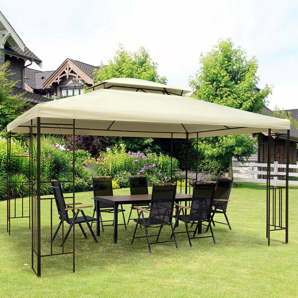 10 x 13 ft Gazebo with Ventilated Roof, Cream White