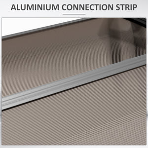 Auvent de porte et fenêtre 6,6 x 3,1 pieds, marron