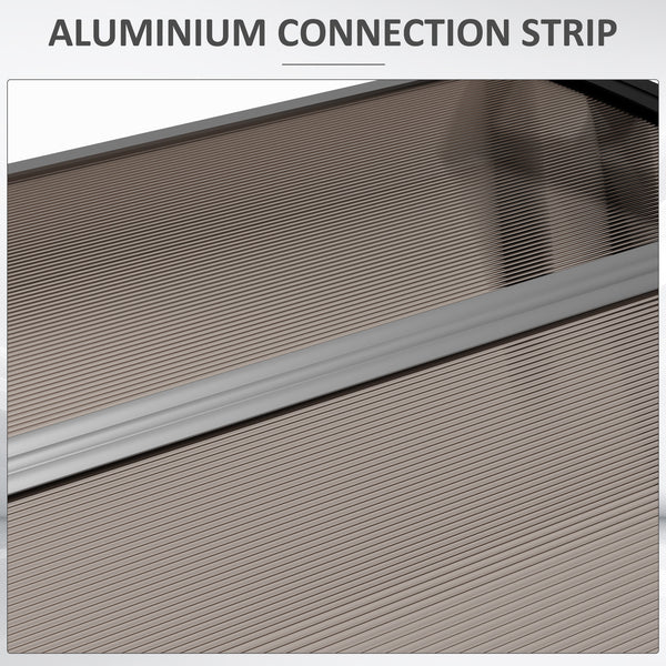 Auvent de porte et fenêtre 6,6 x 3,1 pieds, marron