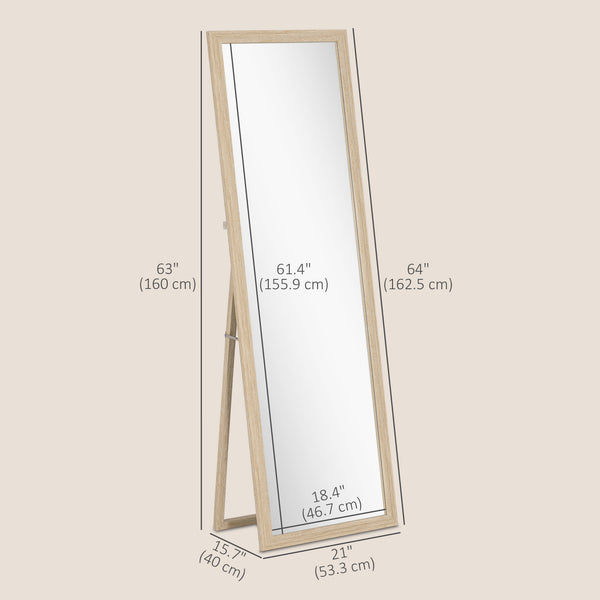 Miroir pleine longueur, beige