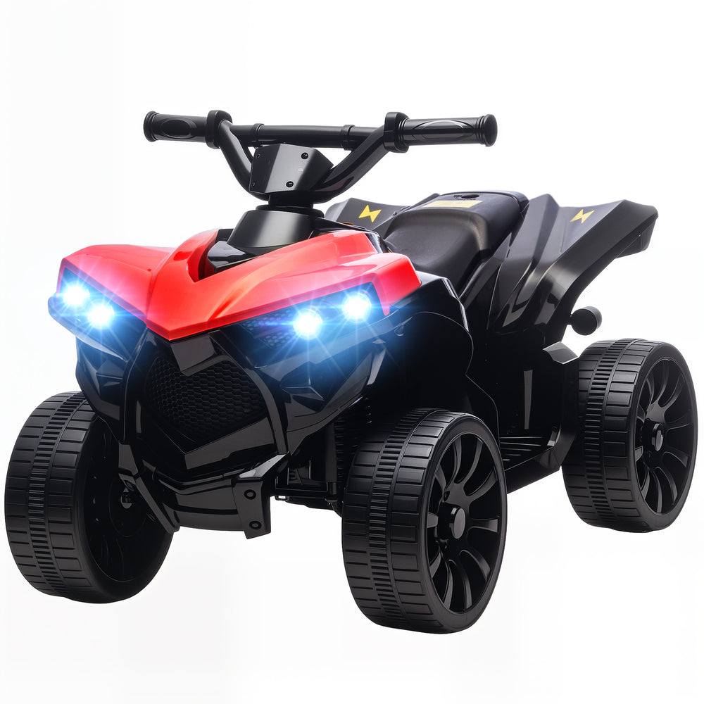 VTT électrique 6 V pour enfants avec musique et phares à LED, rouge