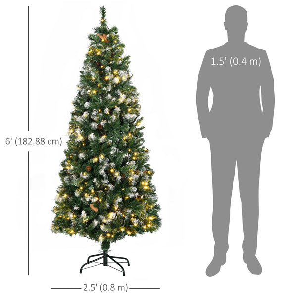 Sapin de Noël décorés de 6 pieds pré-éclairé