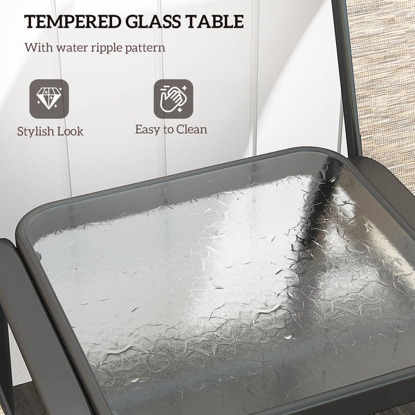 Ensemble bistro avec table en verre