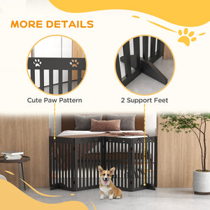 Barrière extra large avec pieds de support, noire