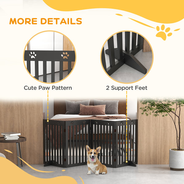 Barrière extra large avec pieds de support, noire