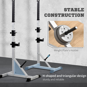 Support pour haltères en 2 pièces avec hauteur réglable, capacité de 200 kg