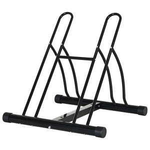 Soozier 2 Bike Rack Bicycle Floor Stand Bike Parking Garage Parking Organizer Indoor Bike Storage Holder, Indoor and Outdoor Storage