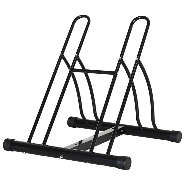 Soozier 2 Bike Rack Bicycle Floor Stand Bike Parking Garage Parking Organizer Indoor Bike Storage Holder, Indoor and Outdoor Storage
