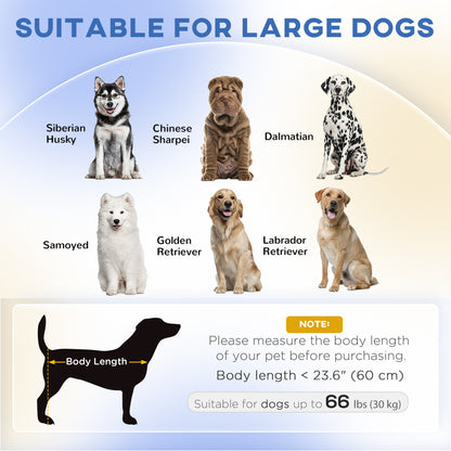 Canapé pour grands chiens avec housse lavable et coussinets antidérapants, gris foncé