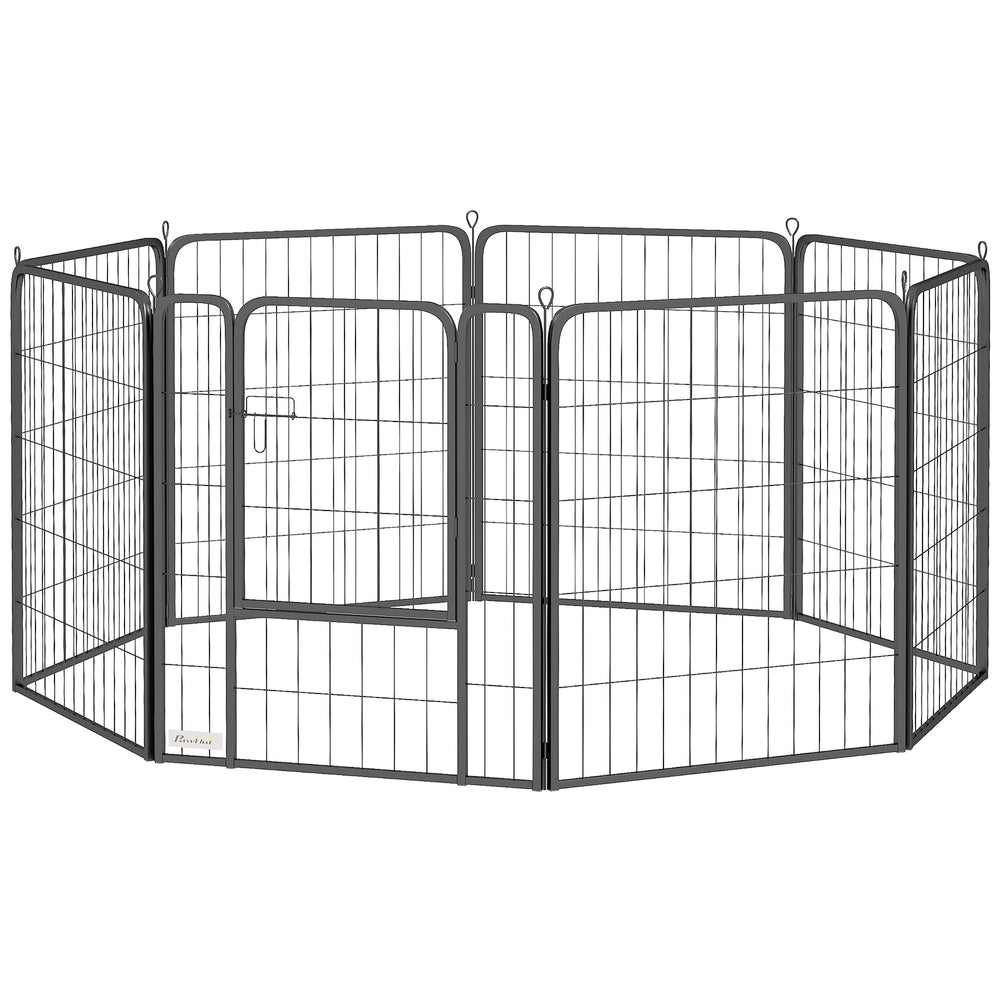 8-panel playpen with door and strap