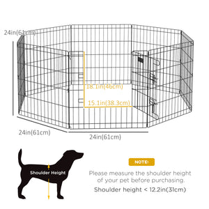 8-Panel Foldable Metal Playpen