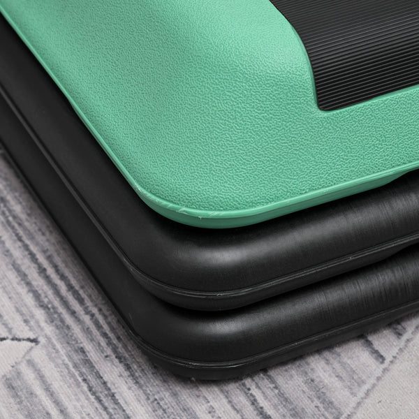 Stepper d'aérobic réglable de 43" à 3 niveaux noir et vert