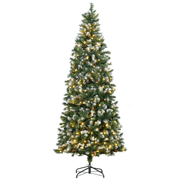 Sapins de Noël décoratif de 7,5 pieds pré-éclairé avec ouverture automatique