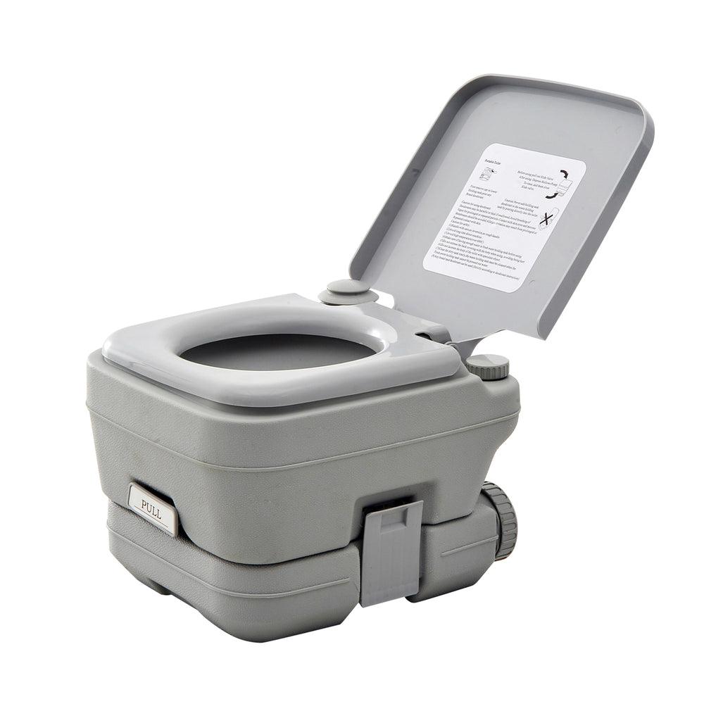 Toilettes de voyage portables avec réservoir à chasse d'eau, 10 litres