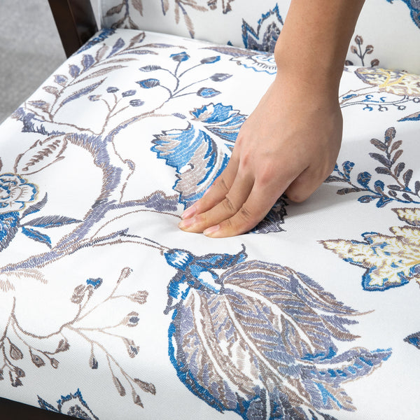 Fauteuils d'appoint moderne avec assise rembourrée, motif floral