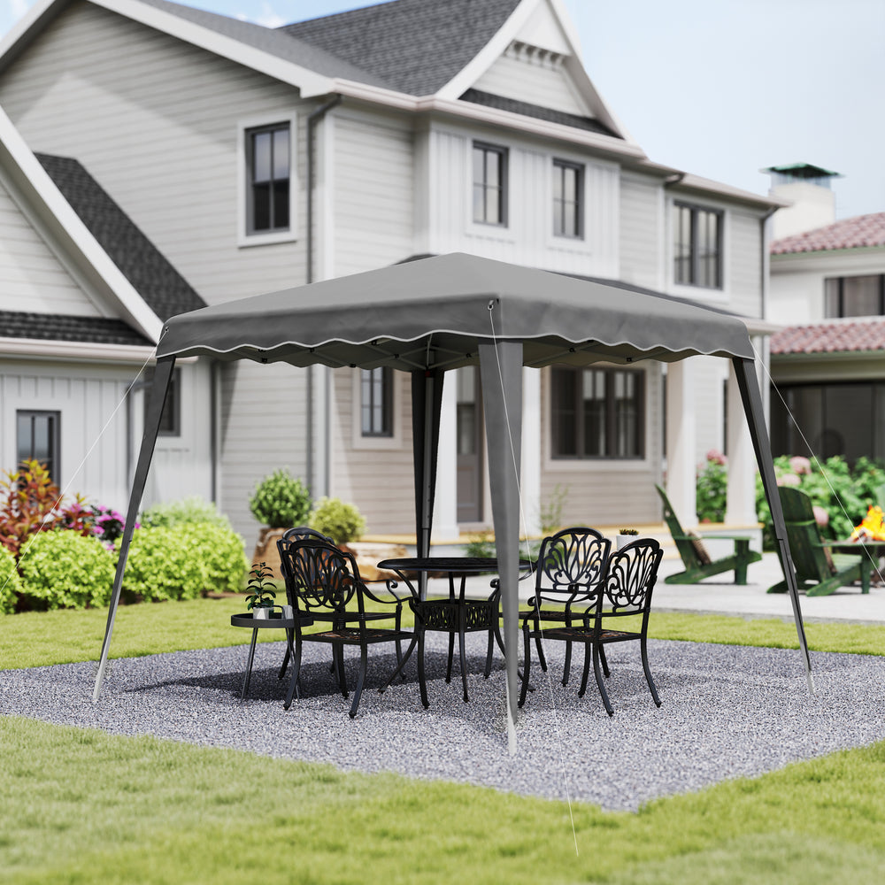 Tente pliante 8 x 8 avec sac de transport, gris