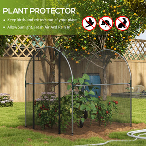 Grow cage with roll-up zippered door