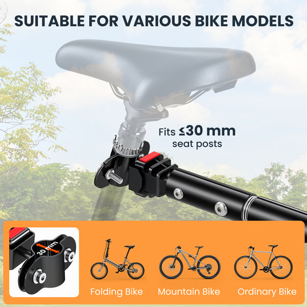 Folding trailer with hitch, black