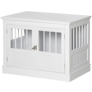 Meuble cage de 31" avec trois portes, blanc