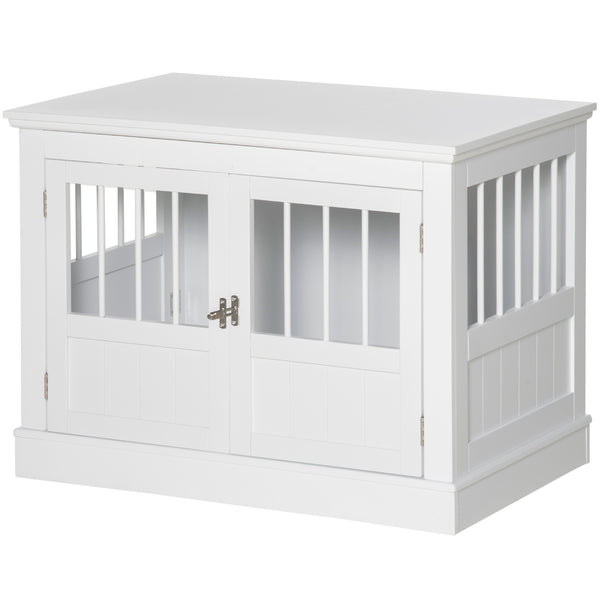 Meuble cage de 31" avec trois portes, blanc
