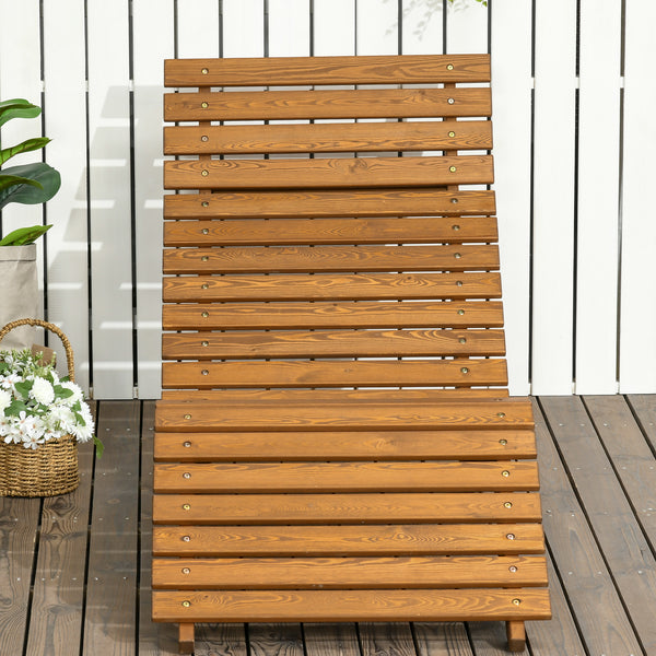 Chaise longue d'extérieur en bois, design incurvé, teck
