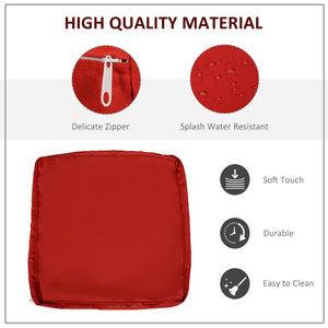 Ensemble de housses de coussins de rechange 14 pièces, rouge