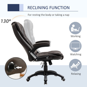 Office chair in faux leather, brown