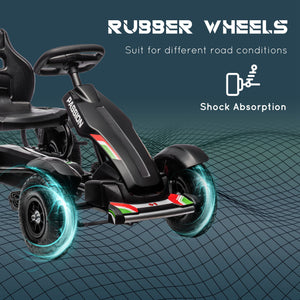 Children's pedal go-kart, black