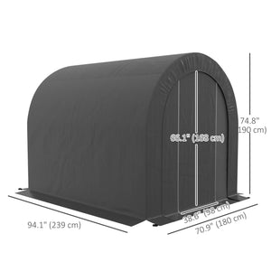 Sturdy and portable galvanized steel garden shed