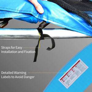 Coussin de rechange 12 pieds pour trampoline, bleu clair