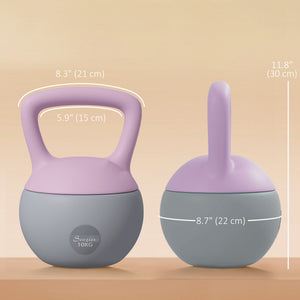 Soozier 22 lb Soft Kettlebell, Sand Filled Weight with Grip Handle, Kettlebell Weight for Full Body Workout, Purple