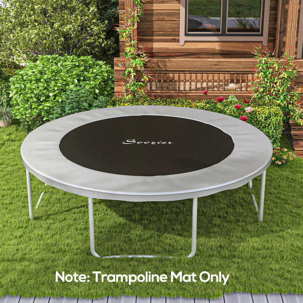 Soozier Trampoline Mat Replacement with Spring Pull Tool and 72 V-Hooks, Fits 12ft Trampoline, Using 5.5" Springs, Green